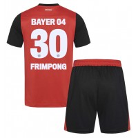 Echipament fotbal Bayer Leverkusen Jeremie Frimpong #30 Tricou Acasa 2024-25 pentru copii maneca scurta (+ Pantaloni scurti)